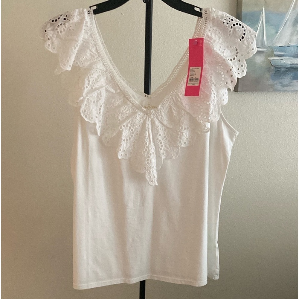 Lilly Pulitzer Resort White Plaza Top NWT!!